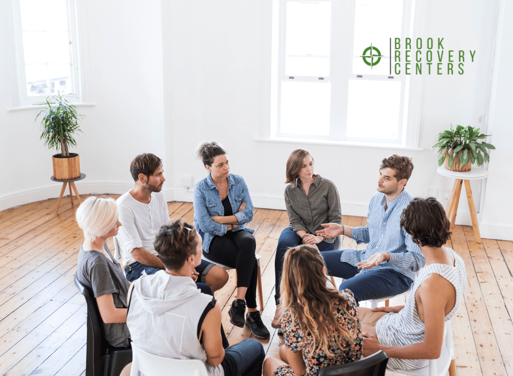 Group therapy at Brook Recovery Center's alcohol rehab in Colorado